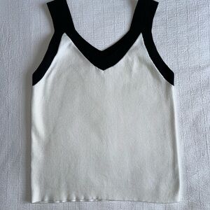 Ann Taylor Black and White Tank Top
